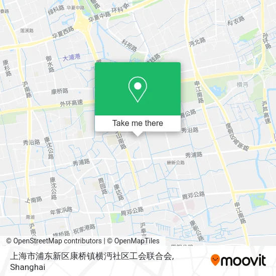 上海市浦东新区康桥镇横沔社区工会联合会 map