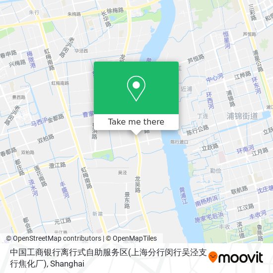 中国工商银行离行式自助服务区(上海分行闵行吴泾支行焦化厂) map