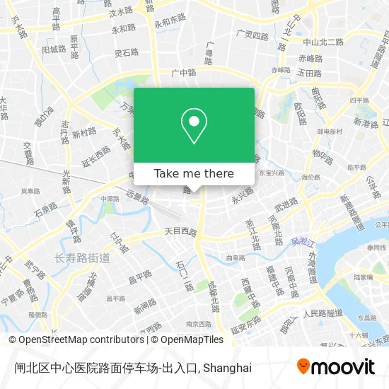 闸北区中心医院路面停车场-出入口 map