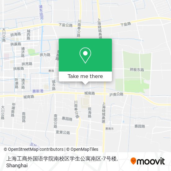 上海工商外国语学院南校区学生公寓南区-7号楼 map
