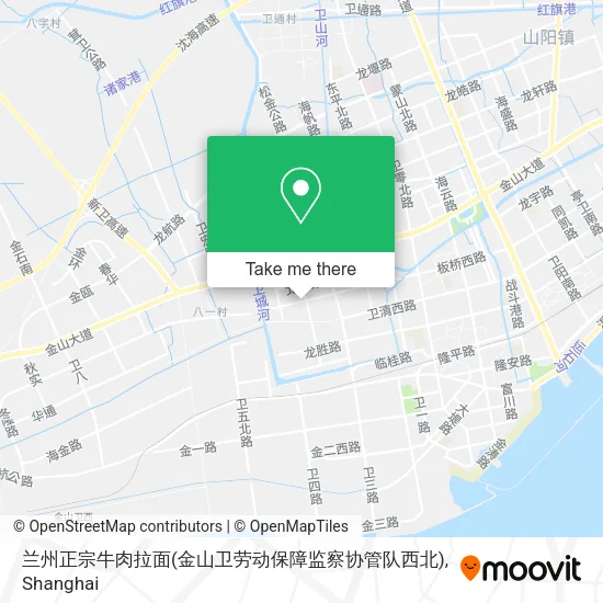 兰州正宗牛肉拉面(金山卫劳动保障监察协管队西北) map