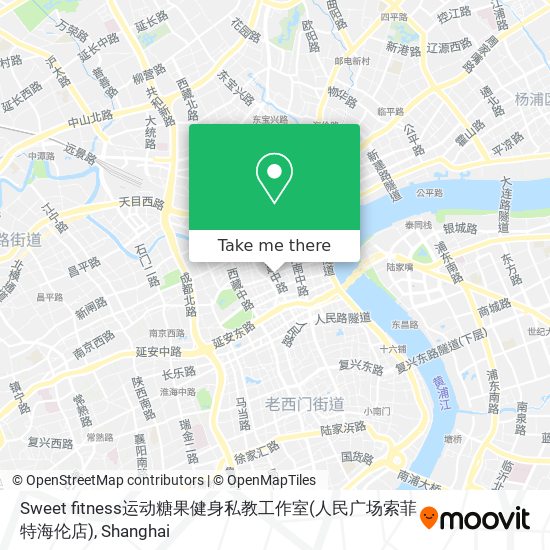 Sweet fitness运动糖果健身私教工作室(人民广场索菲特海伦店) map