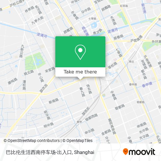 巴比伦生活西南停车场-出入口 map