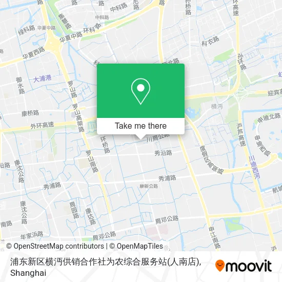 浦东新区横沔供销合作社为农综合服务站(人南店) map