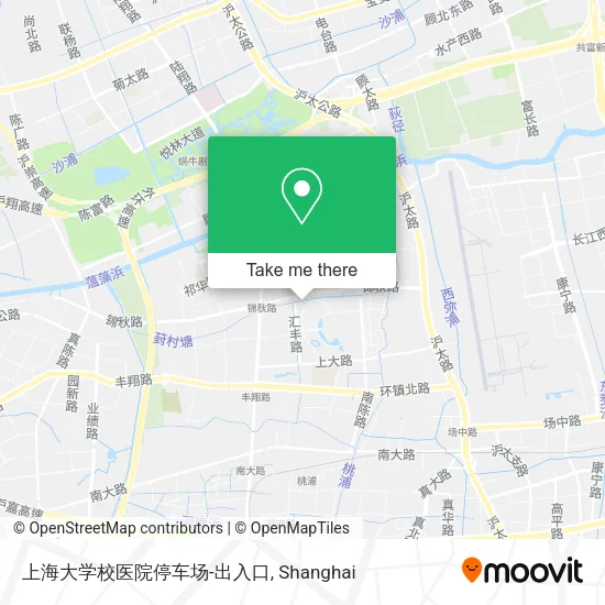 上海大学校医院停车场-出入口 map