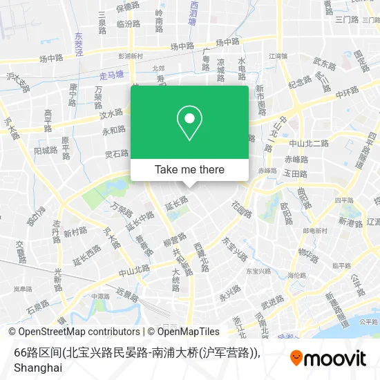 66路区间(北宝兴路民晏路-南浦大桥(沪军营路)) map