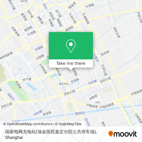 国家电网充电站(瑞金医院嘉定分院公共停车场) map