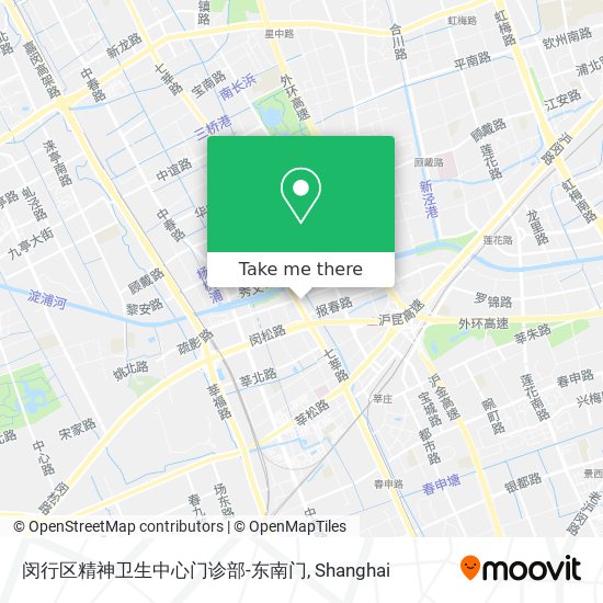 闵行区精神卫生中心门诊部-东南门 map