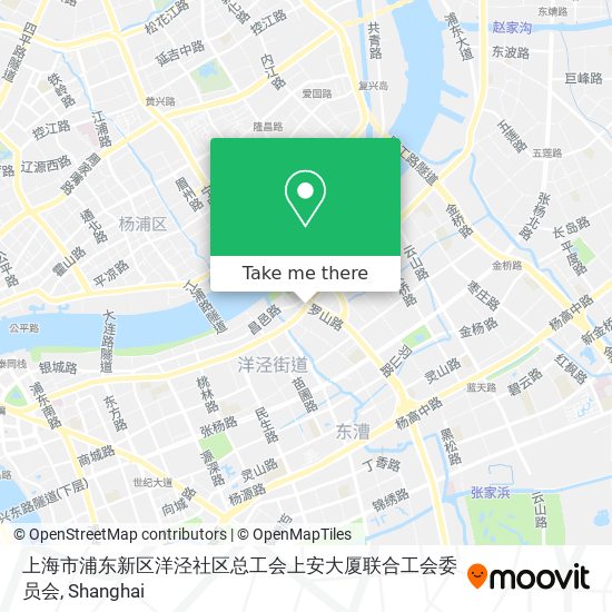 上海市浦东新区洋泾社区总工会上安大厦联合工会委员会 map