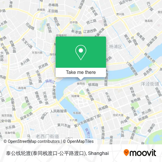 泰公线轮渡(泰同栈渡口-公平路渡口) map