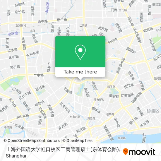 上海外国语大学虹口校区工商管理硕士(东体育会路) map