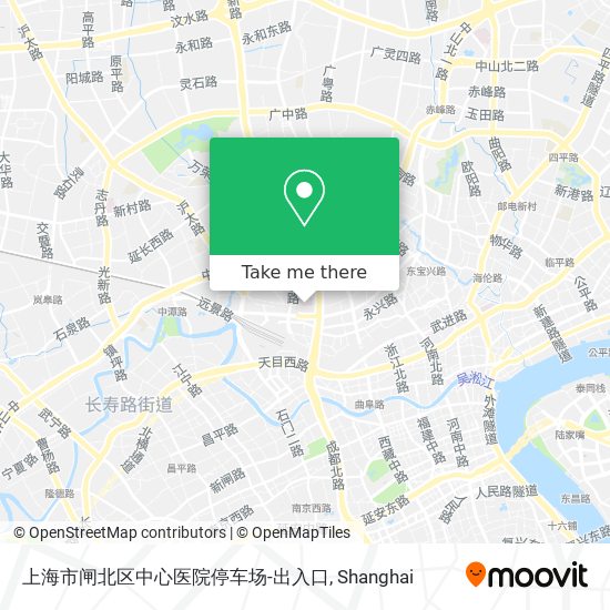 上海市闸北区中心医院停车场-出入口 map