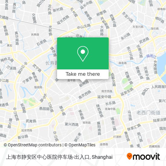 上海市静安区中心医院停车场-出入口 map
