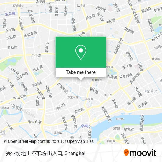 兴业坊地上停车场-出入口 map