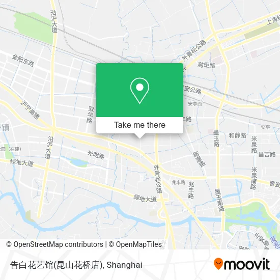 告白花艺馆(昆山花桥店) map