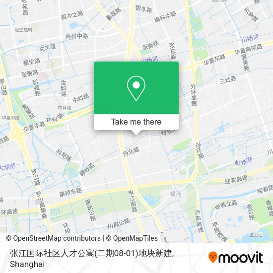 张江国际社区人才公寓(二期08-01)地块新建 map