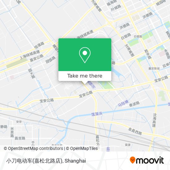 小刀电动车(嘉松北路店) map