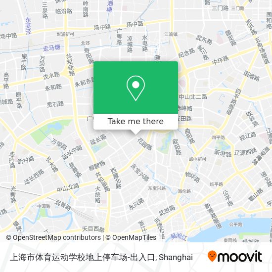 上海市体育运动学校地上停车场-出入口 map