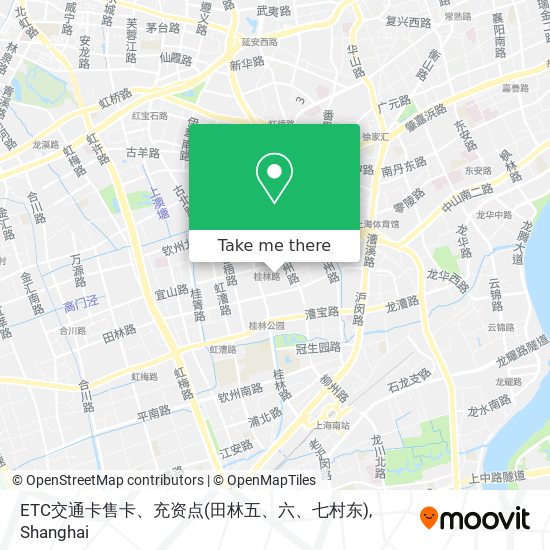 ETC交通卡售卡、充资点(田林五、六、七村东) map