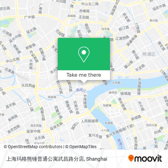 上海玛格熊锤普通公寓武昌路分店 map