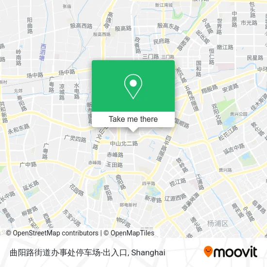 曲阳路街道办事处停车场-出入口 map