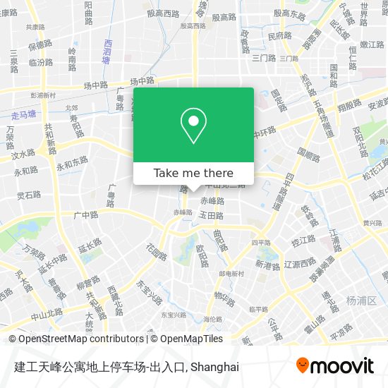 建工天峰公寓地上停车场-出入口 map