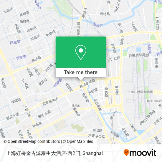 上海虹桥金古源豪生大酒店-西2门 map