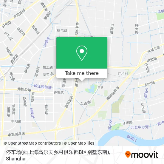 停车场(西上海高尔夫乡村俱乐部B区别墅东南) map