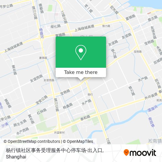 杨行镇社区事务受理服务中心停车场-出入口 map