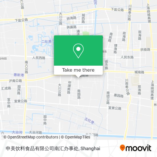 申美饮料食品有限公司南汇办事处 map