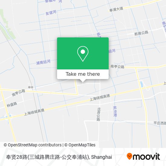 奉贤28路(三城路腾庄路-公交奉浦站) map