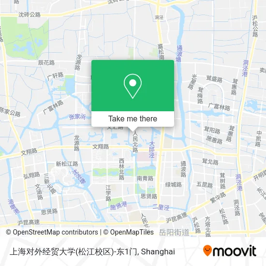 上海对外经贸大学(松江校区)-东1门 map