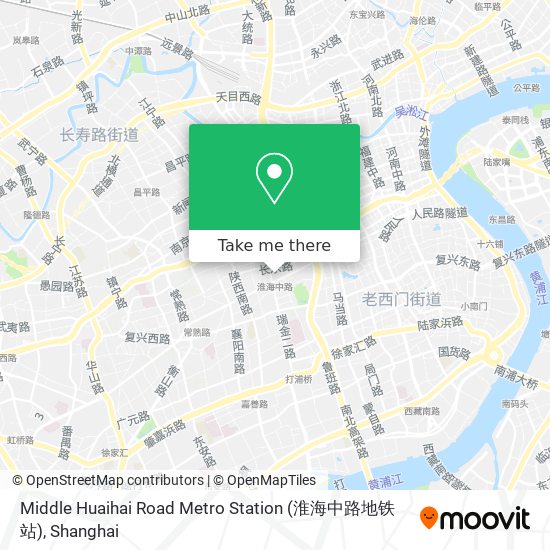 Middle Huaihai Road Metro Station (淮海中路地铁站) map