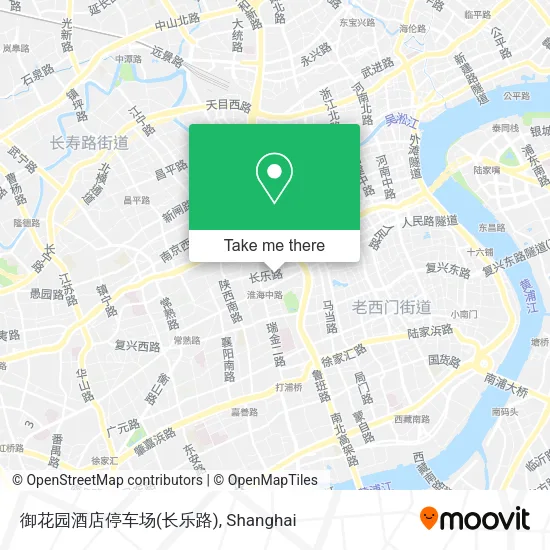 御花园酒店停车场(长乐路) map
