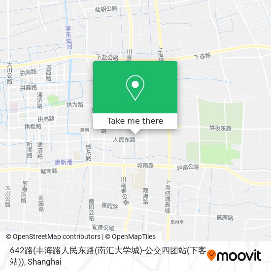 642路(丰海路人民东路(南汇大学城)-公交四团站(下客站)) map