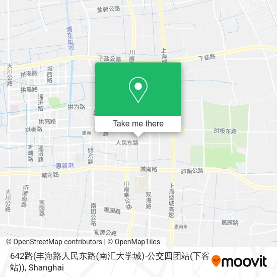 642路(丰海路人民东路(南汇大学城)-公交四团站(下客站)) map