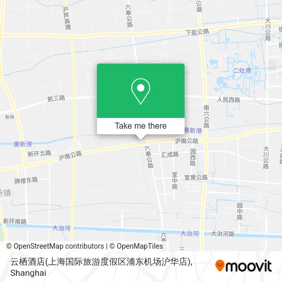 云栖酒店(上海国际旅游度假区浦东机场沪华店) map