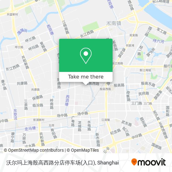 沃尔玛上海殷高西路分店停车场(入口) map