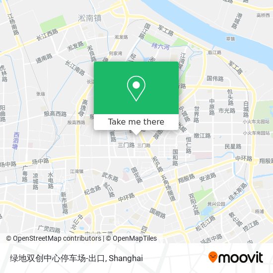 绿地双创中心停车场-出口 map