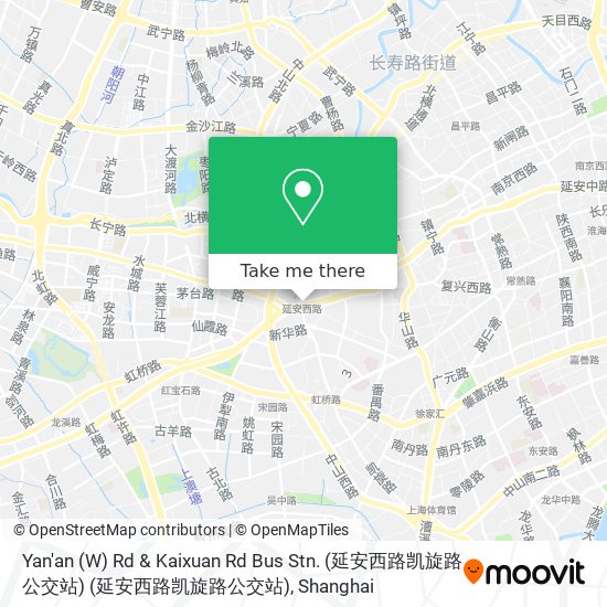Yan'an (W) Rd & Kaixuan Rd Bus Stn. (延安西路凯旋路公交站) (延安西路凯旋路公交站) map