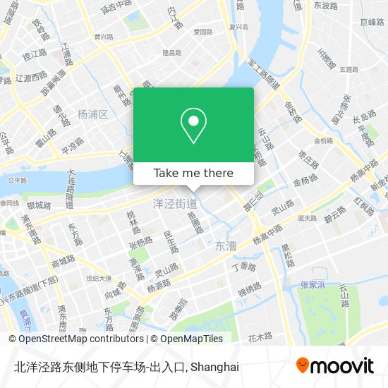 北洋泾路东侧地下停车场-出入口 map