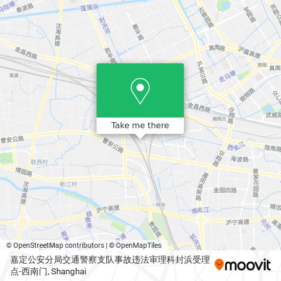 嘉定公安分局交通警察支队事故违法审理科封浜受理点-西南门 map
