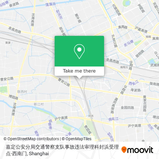 嘉定公安分局交通警察支队事故违法审理科封浜受理点-西南门 map