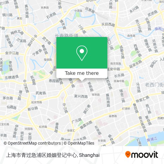 上海市青过急浦区婚姻登记中心 map