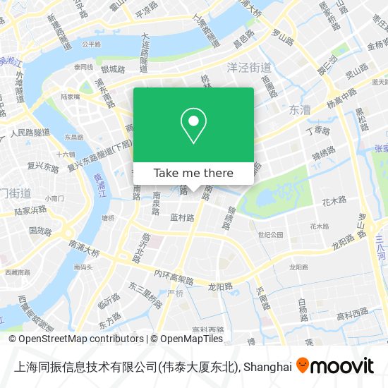 上海同振信息技术有限公司(伟泰大厦东北) map