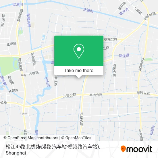 松江45路北线(横港路汽车站-横港路汽车站) map