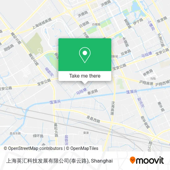 上海英汇科技发展有限公司(泰云路) map