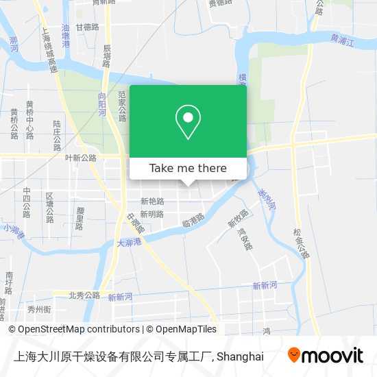 上海大川原干燥设备有限公司专属工厂 map