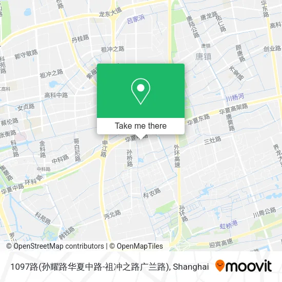 1097路(孙耀路华夏中路-祖冲之路广兰路) map