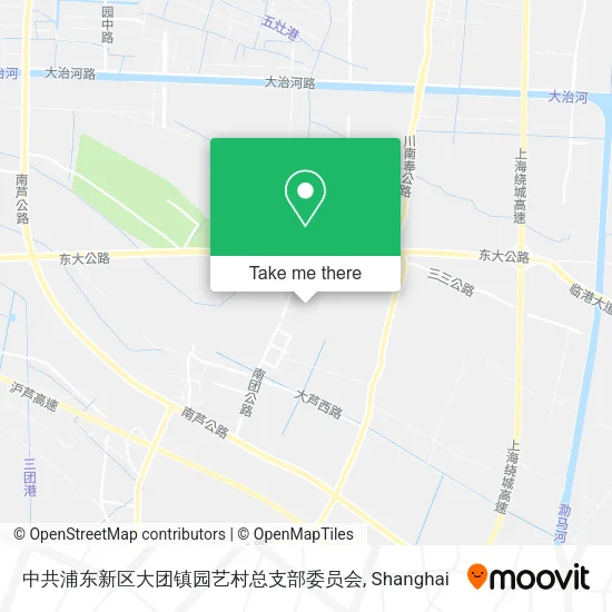 中共浦东新区大团镇园艺村总支部委员会 map